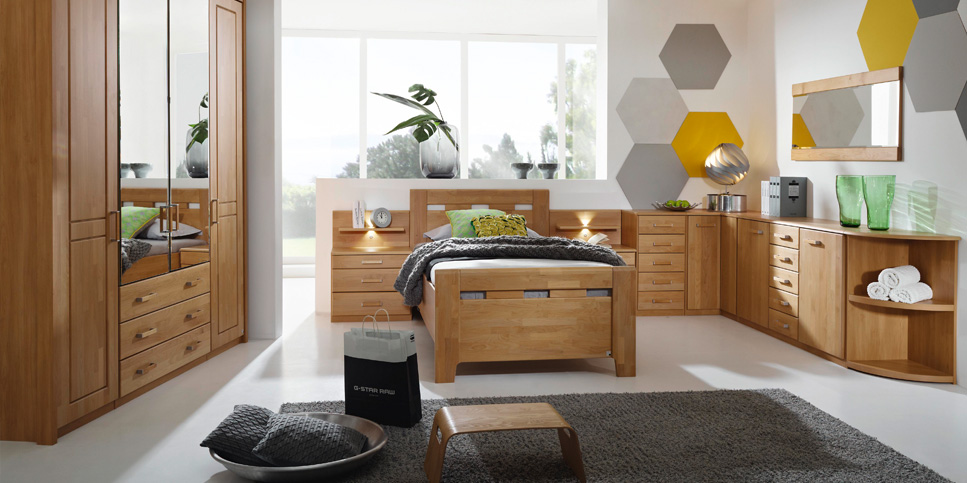 Moderne Schlafzimmer-Einrichtung / Holzmöbel